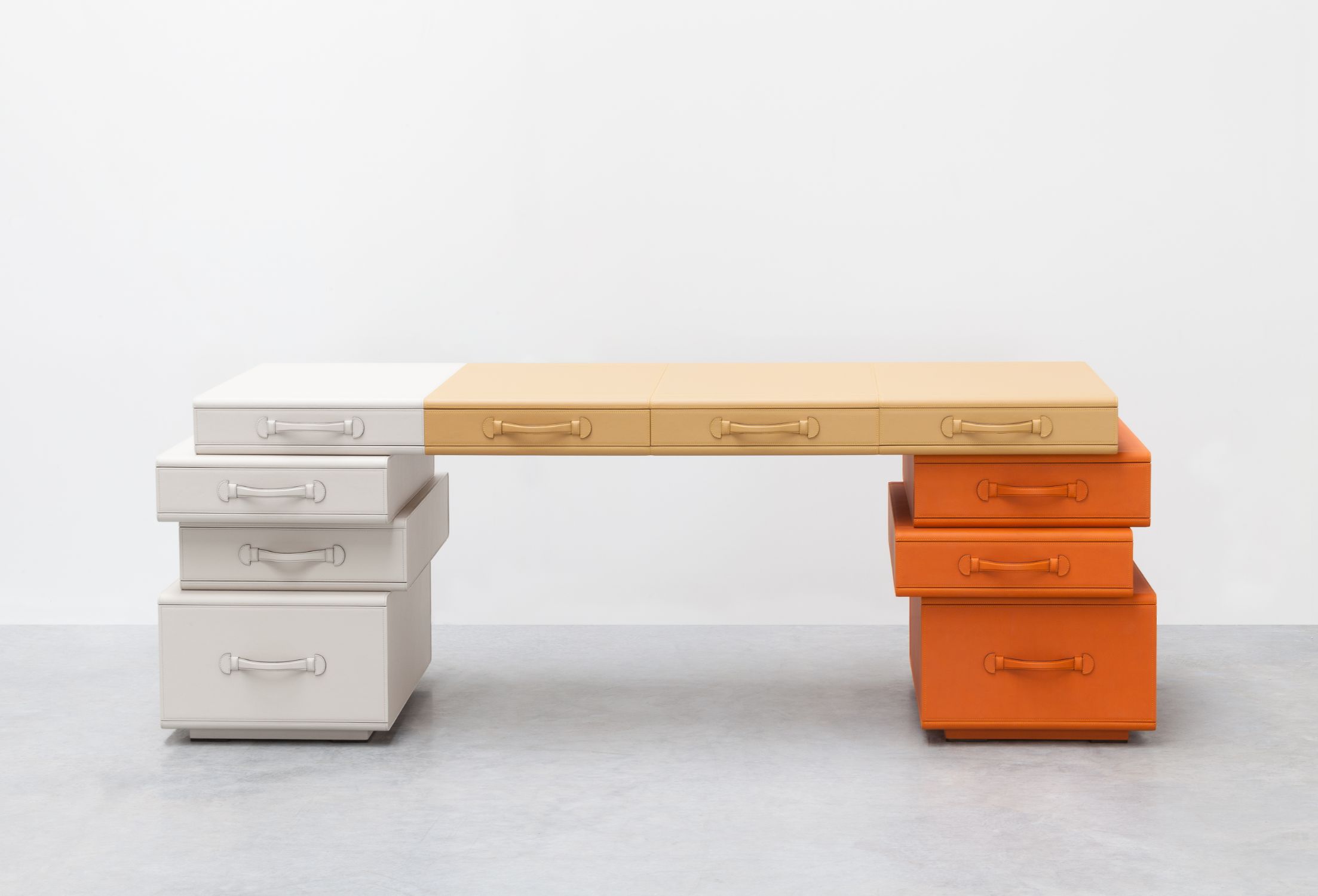 Desk of Briefcases / Suitcase Series by Maarten De Ceulaer for Nilufar